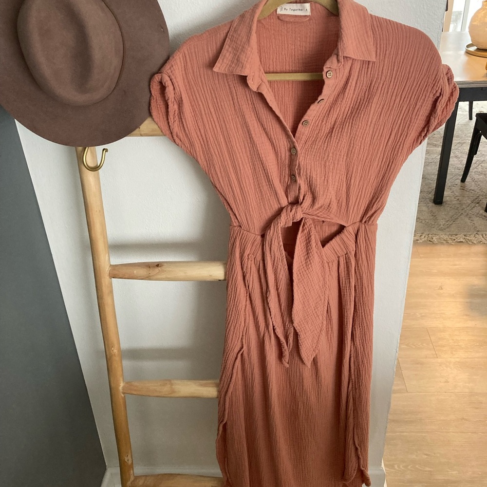 Edgy boutique shirt dress